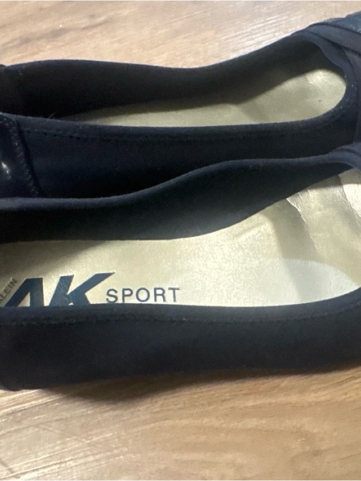 Anne Klein Sport Black Slip-On Ballet Wedge Shoes 9m